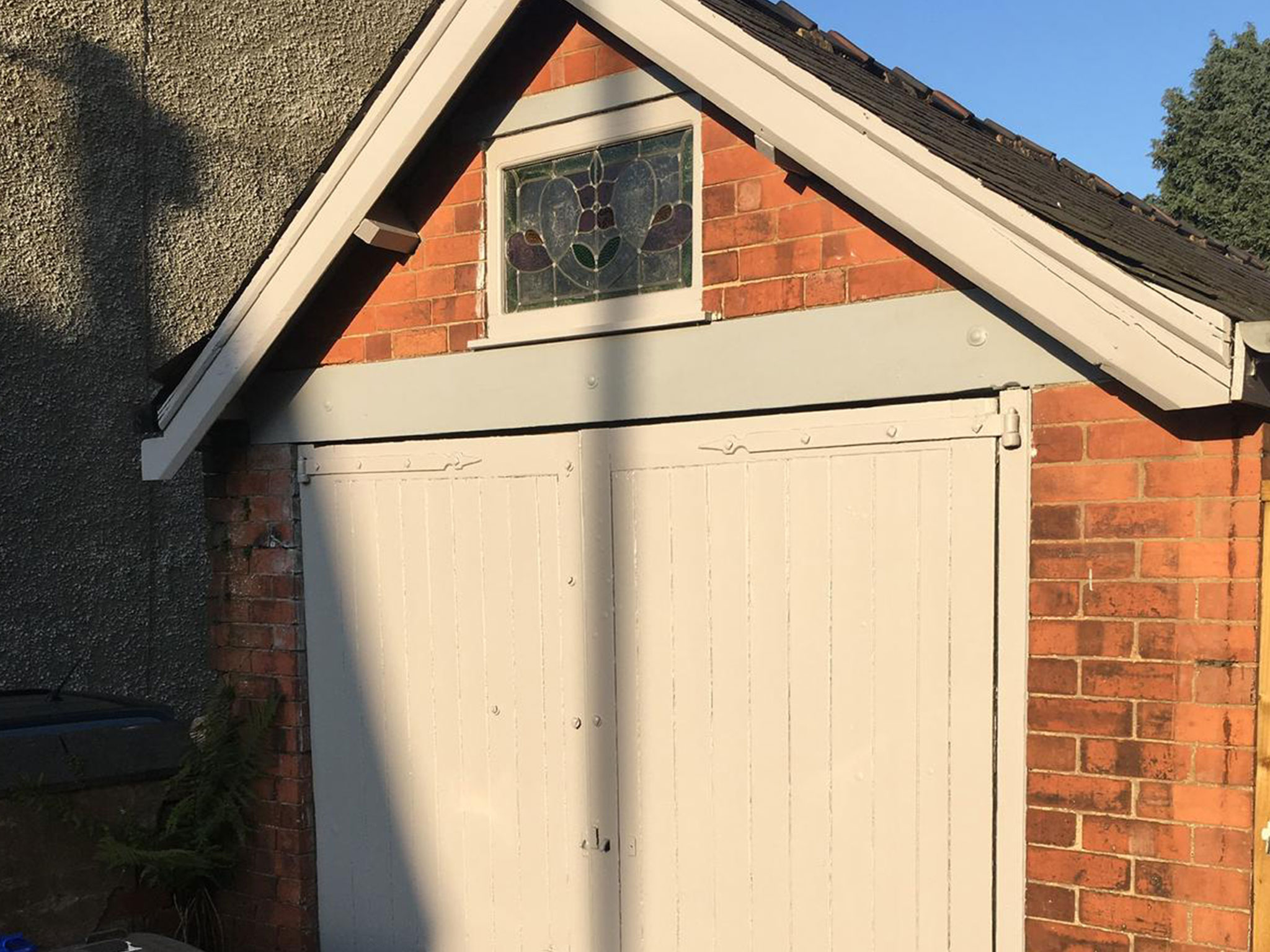 Exterior Stone & Timber Painted